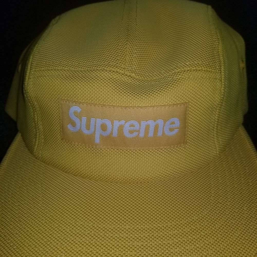 Supreme 5 Panel Canvas Wu Camp Cap Hat Yellow